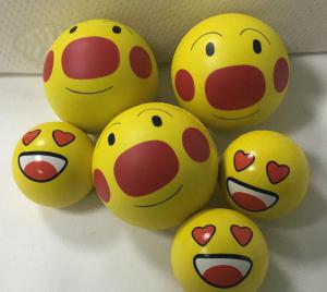 6.3-10cm Face Emoji PU Foam Anti Stress Ball with Logo